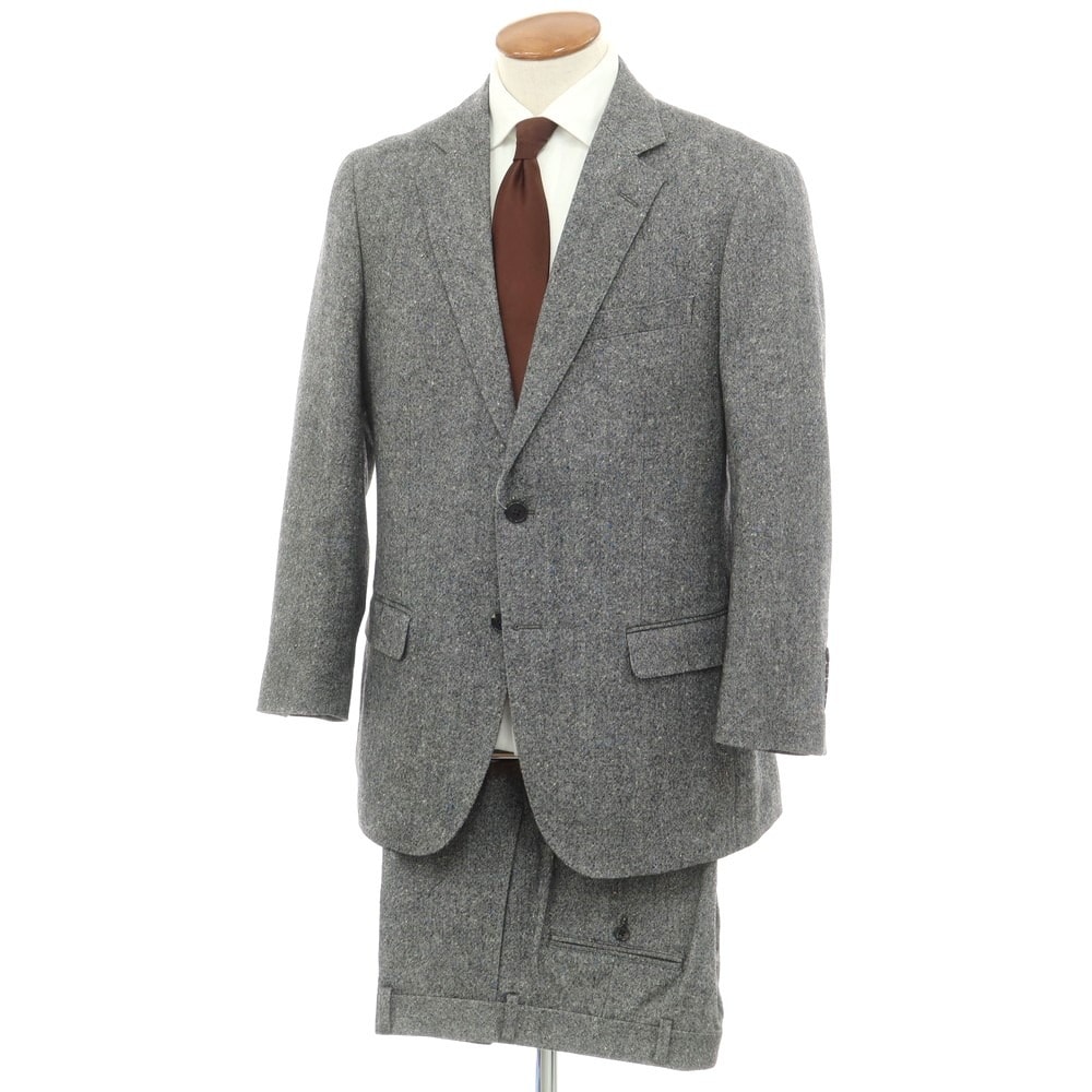 【中古】ブルックスブラザーズ Brooks Brothers ウールナイロン 2つボタンスーツ グレー【サイズ39SHT/32】【メンズ】