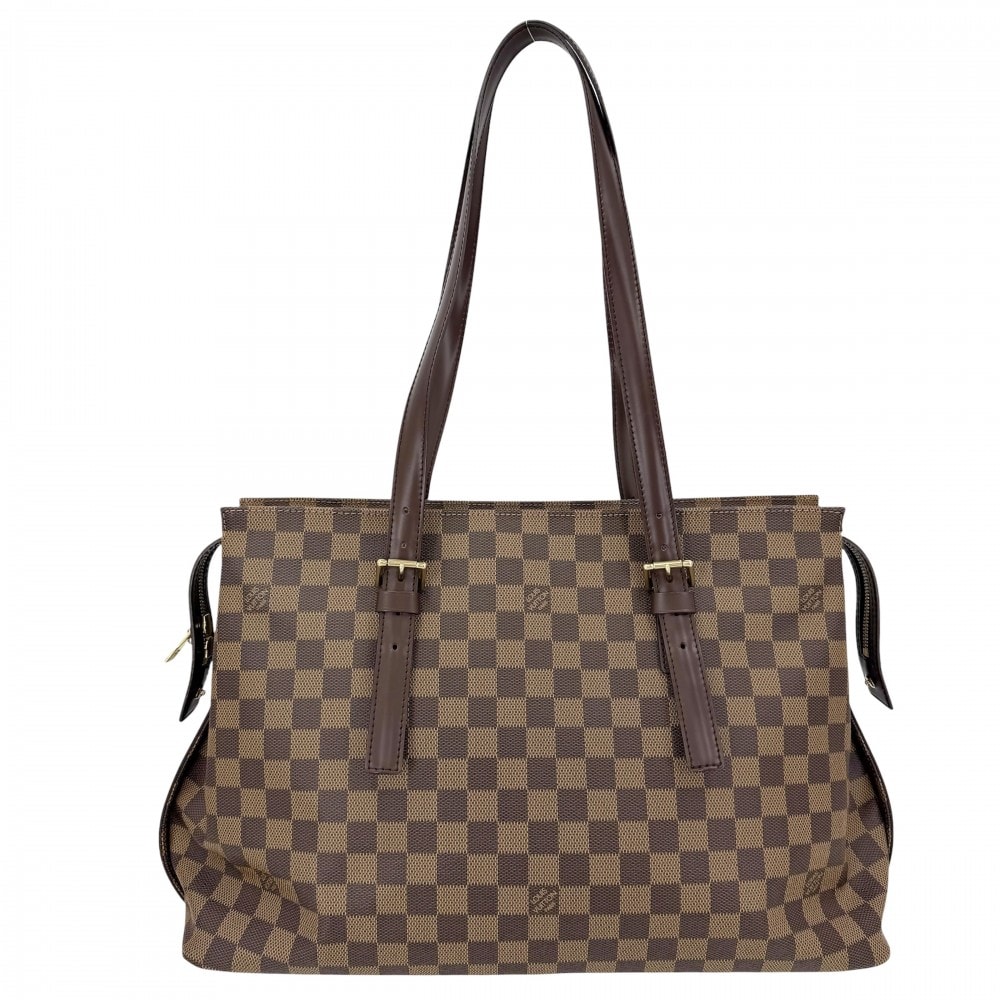 LOUIS VUITTON ルイヴィトン トートバッグ ダミエ チェルシー ハンドバッグ 肩掛け N51119    ブラウン 茶 ゴールド金具 レディース【中古品】