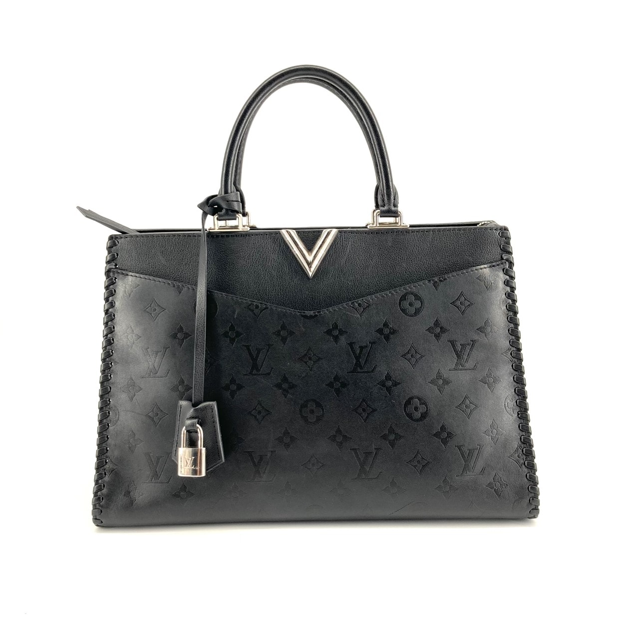 LOUIS VUITTON(ルイ・ヴィトン) モノグラム アンプラント ヴェリージップトート 編み込み(ブレイデッド)トリム レザー M54147 トートバッグ ブラック