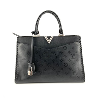 LOUIS VUITTON(ルイ・ヴィトン) モノグラム アンプラント ヴェリージップトート 編み込み(ブレイデッド)トリム レザー M54147 トートバッグ ブラック