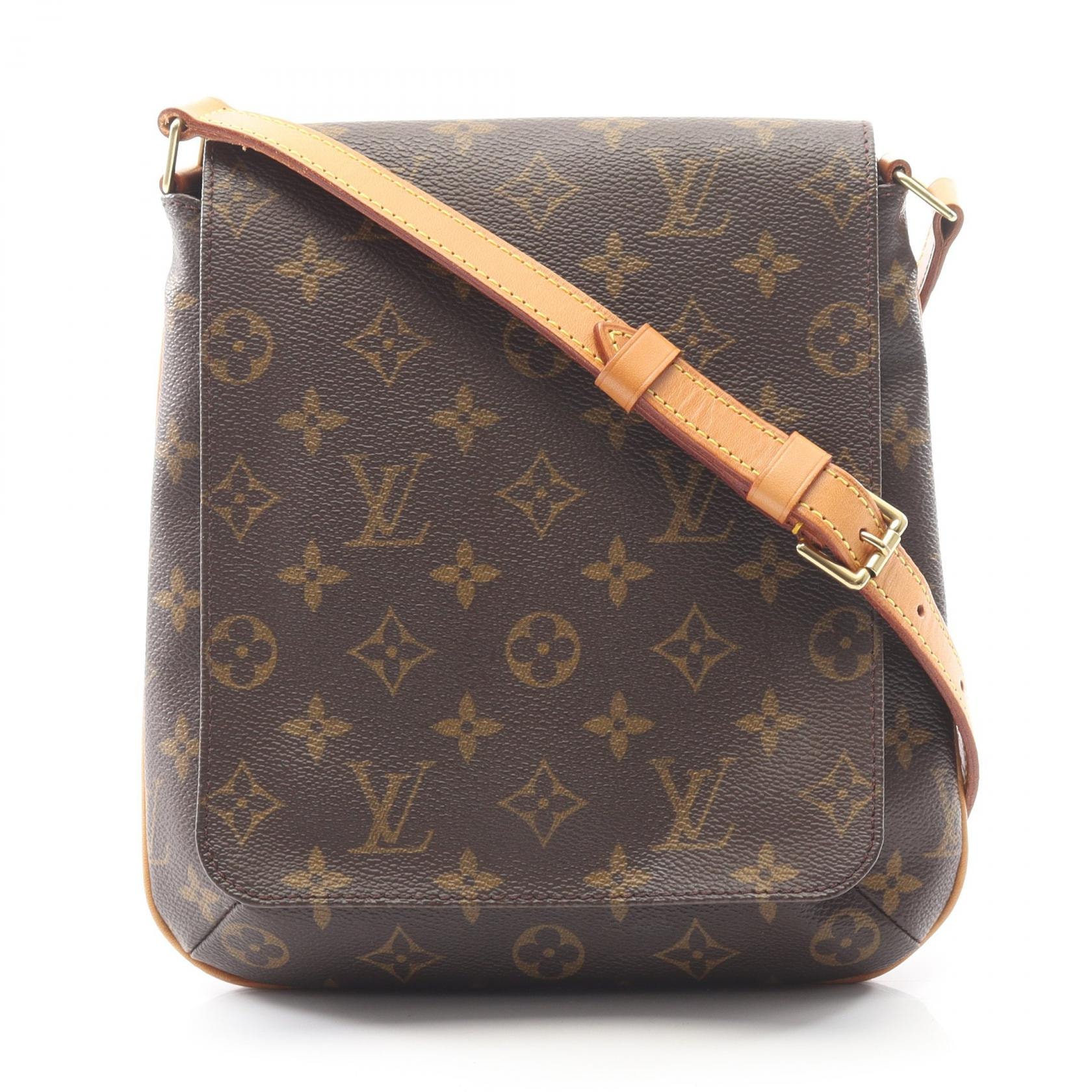 ルイ・ヴィトン LOUIS VUITTON ミュゼットサルサ ショートストラップ ショルダーバッグ バッグ PVCコーティングキャンバス レザー モノグラム レディース ブラウン系 M51258 【中古】