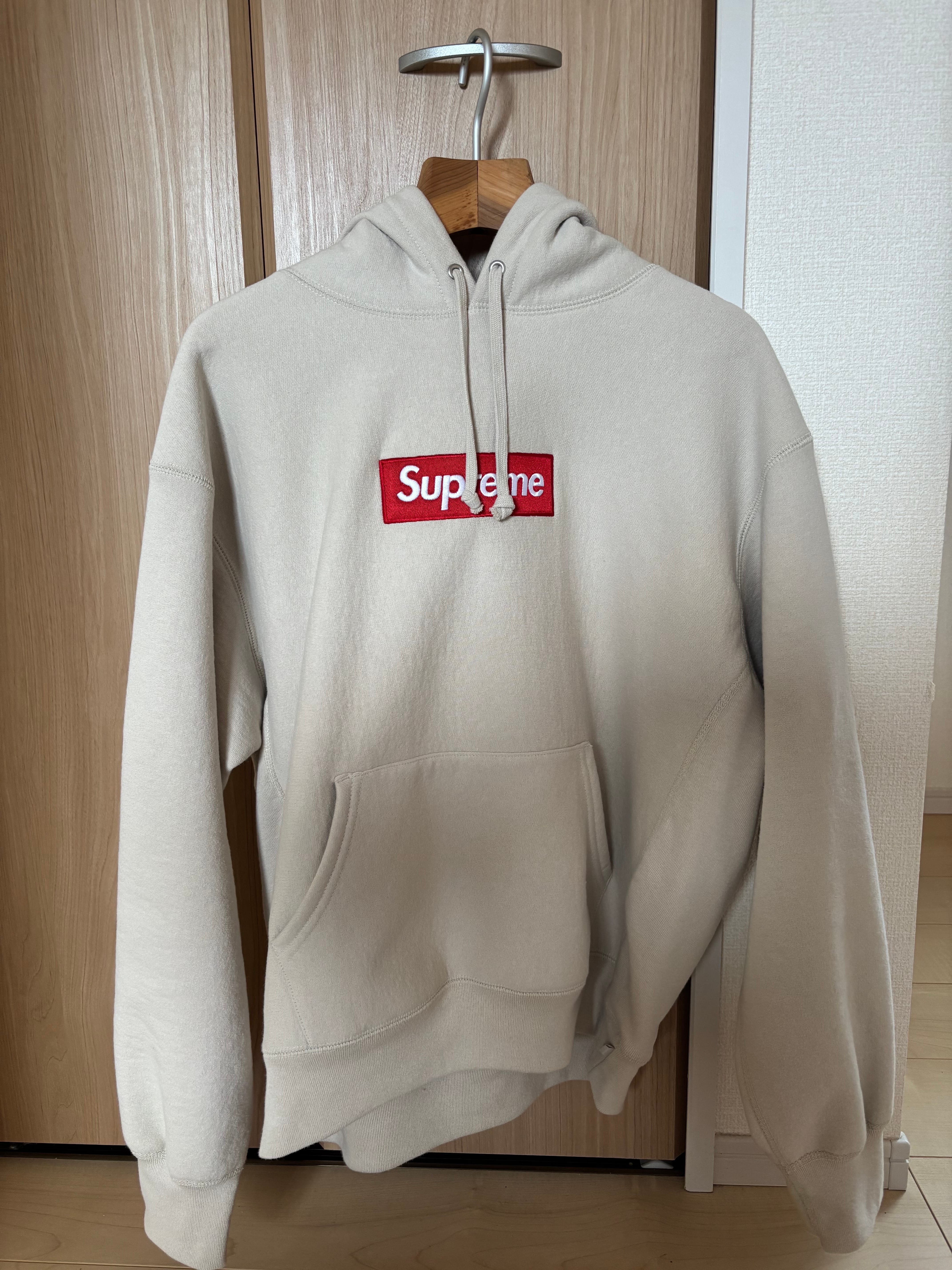 Supreme Box Logo Hooded Sweatshirt "Stone" (24FW)