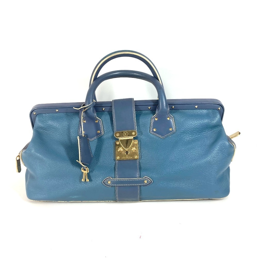 ルイヴィトン LOUIS VUITTON アンジェニューGM スハリ トートバッグ カバン ハンドバッグ スハリレザー ブルー