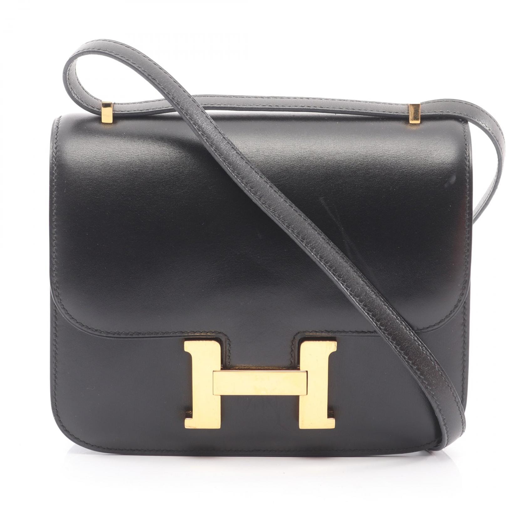 エルメス HERMES コンスタンス3 ミニ ショルダーバッグ バッグ カーフ(牛革) ボックスカーフ □B刻印(1998年製造) レディース ブラック系 【中古】