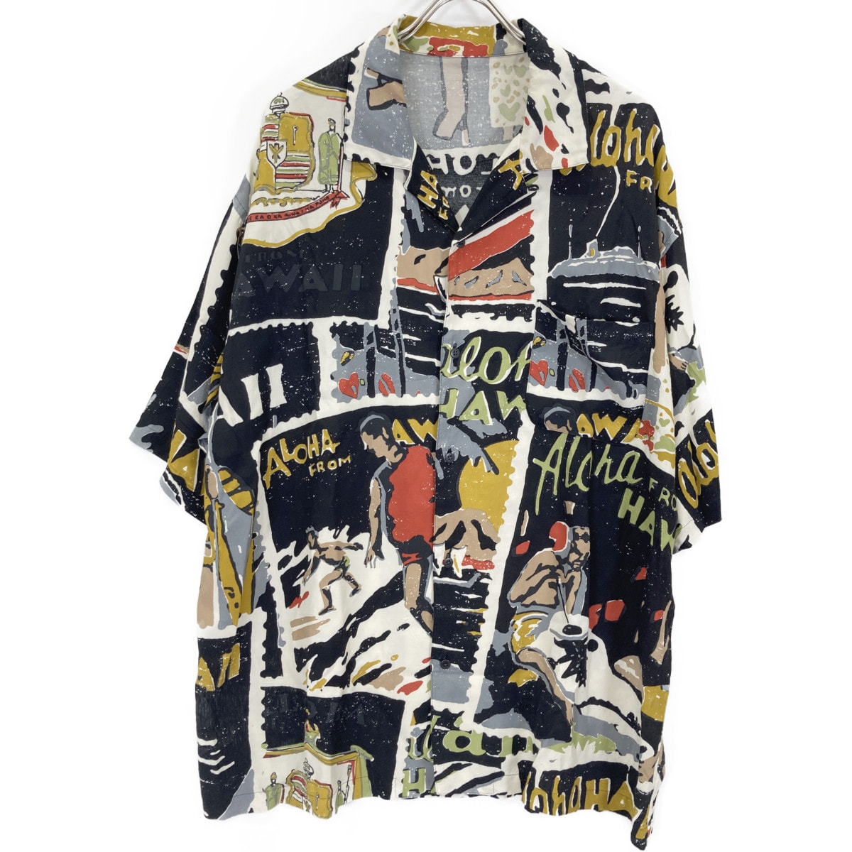 ポータークラシック 25ss ブラック HAWAIIAN OUTDOOR ALOHA SHIRT XL