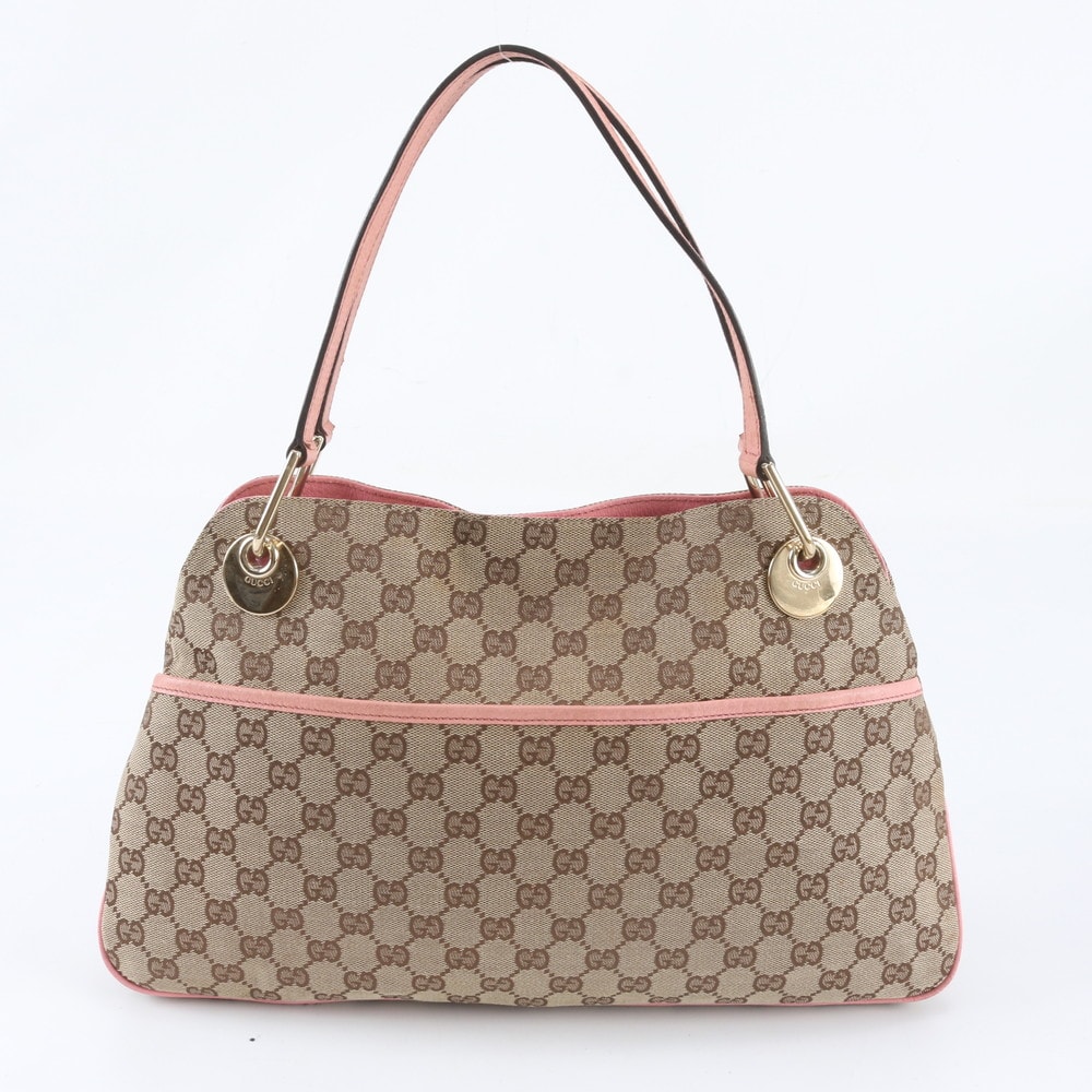 ■美品 グッチ GGキャンバス 121023 トート バッグ