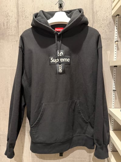 Supreme Cross Box Logo Hooded Sweatshirt "Black"