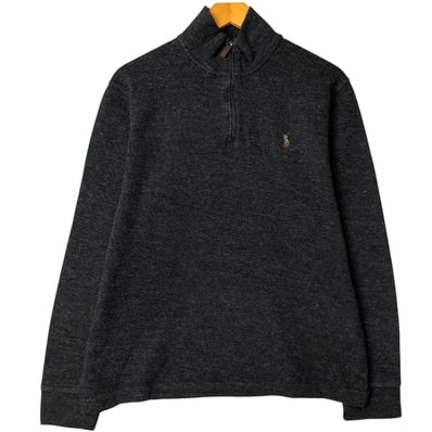 古着 ラルフローレン Ralph Lauren POLO RALPH LAUREN ESTATE RIB ハーフジップスウェットシャツ トレーナー メンズM相当/eaa595656