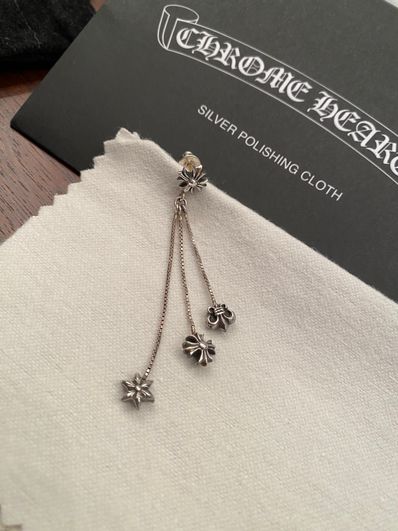 Chrome HEarts Jojo V2 Star 3 Charm Earrings (for left ear) "Silver"