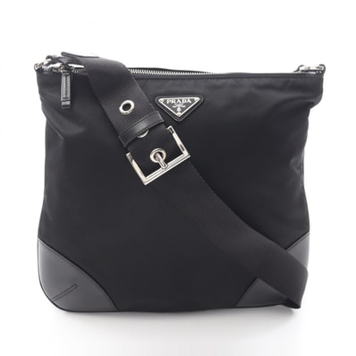 プラダ PRADA TESSUTO LIGHT ショルダーバッグ バッグ ナイロン レザー レディース ブラック系 BT0326 【中古】