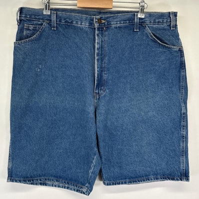 古着 ディッキーズ Dickies ショートパンツ デニム カーゴ ペインター 大きいサイズ ハーフ 半ズボン 短パン w42 ブルー メンズ