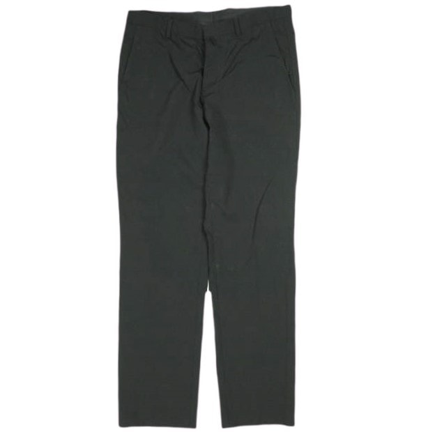 JIL SANDER ジルサンダー イタリア製 ヴァージンウール ストレッチノープリーツスラックス M212402 48 ブラック パンツ ボトムス g26038