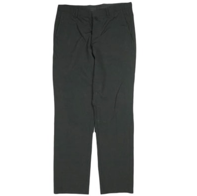 JIL SANDER ジルサンダー イタリア製 ヴァージンウール ストレッチノープリーツスラックス M212402 48 ブラック パンツ ボトムス g26038