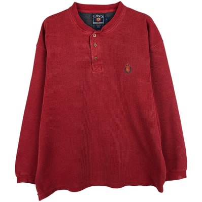 古着 80年代 ラルフローレン Ralph Lauren CHAPS チャップス ヘンリーネック ロングTシャツ ロンT メンズL相当 ヴィンテージ/eaa608333