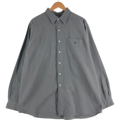 古着 ラルフローレン Ralph Lauren POLO by Ralph Lauren MARLOWE 長袖 シルクシャツ メンズXL相当/eaa521411