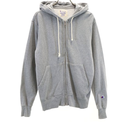 Champion チャンピオン 長袖 スウェット ジップパーカー M グレー