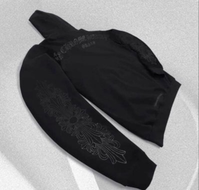Chrome Hearts Floral Cross Hoodie Black