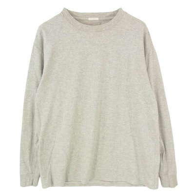 COMOLI コモリ 21SS T01-05004 空紡天竺 長袖 ロングスリーブ クルー Tシャツ カットソー グレー系 1【中古】