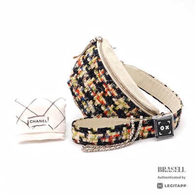CHANEL シャネル ツイード 24010391 ウエストバッグ Wool ホワイト レディース