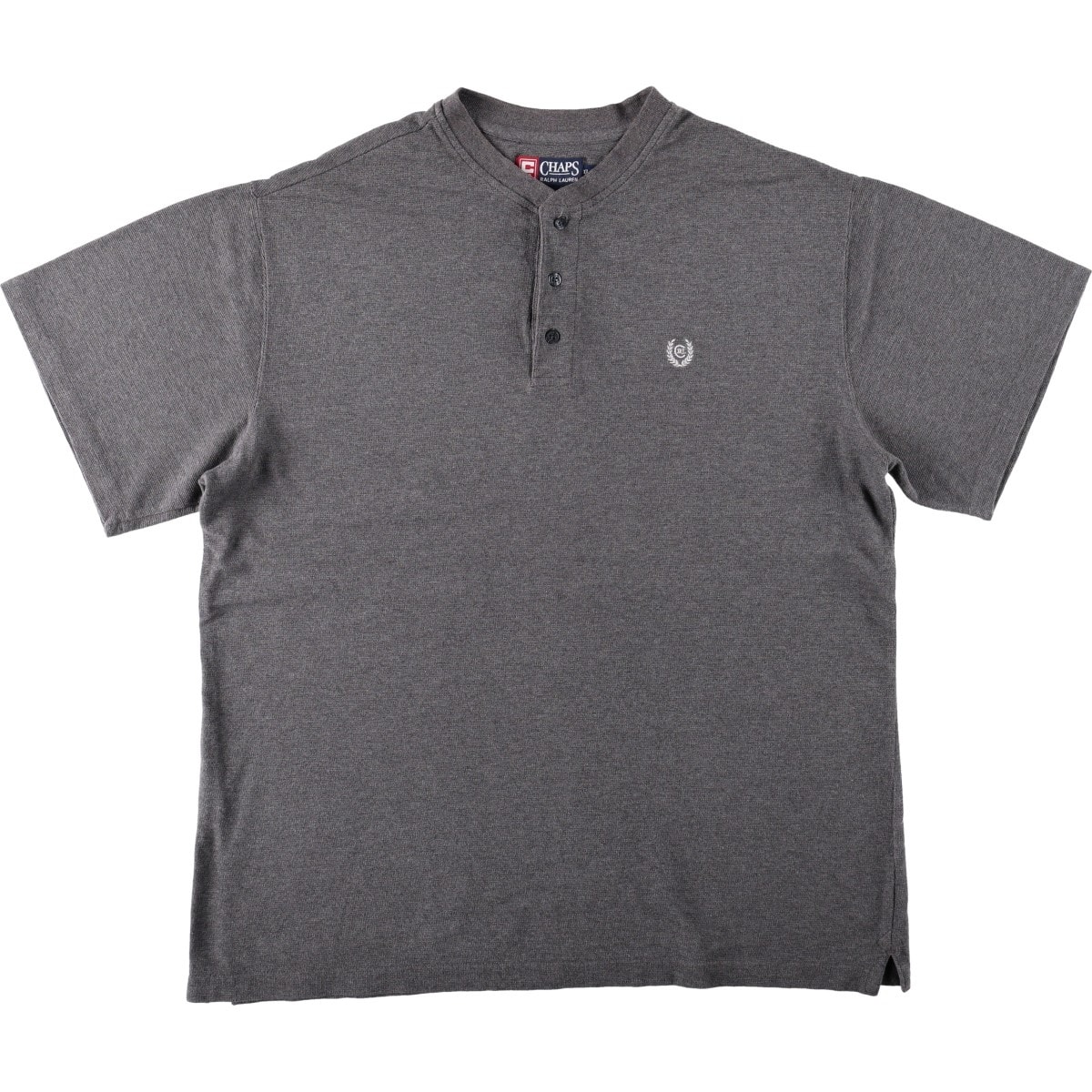 古着 ラルフローレン Ralph Lauren CHAPS チャップス ヘンリーネック 半袖 ワンポイントロゴTシャツ メンズXL相当 ヴィンテージ/eaa672716