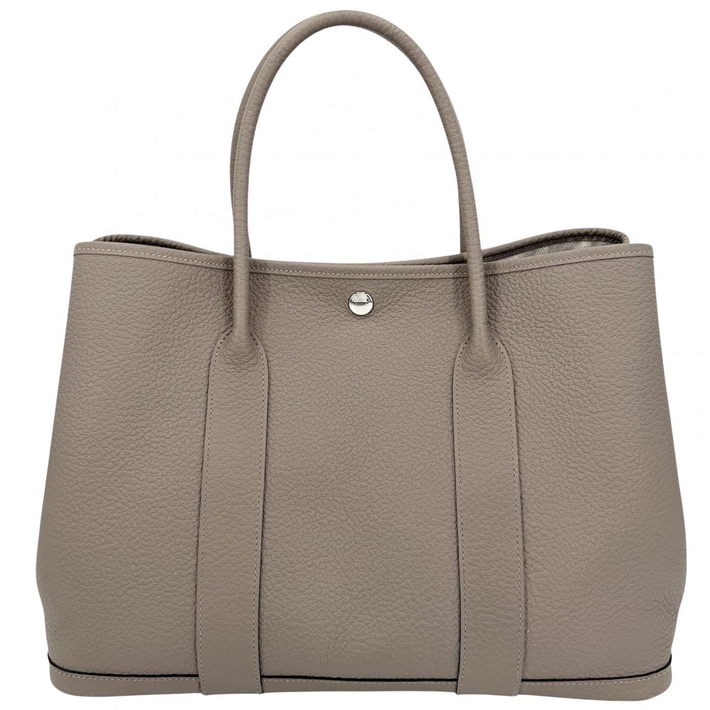 HERMES エルメス ハンドバッグ ガーデンパーティPM トートバッグ C刻印 レザー    ベージュ シルバー金具 レディース 美品 2018年【中古品】