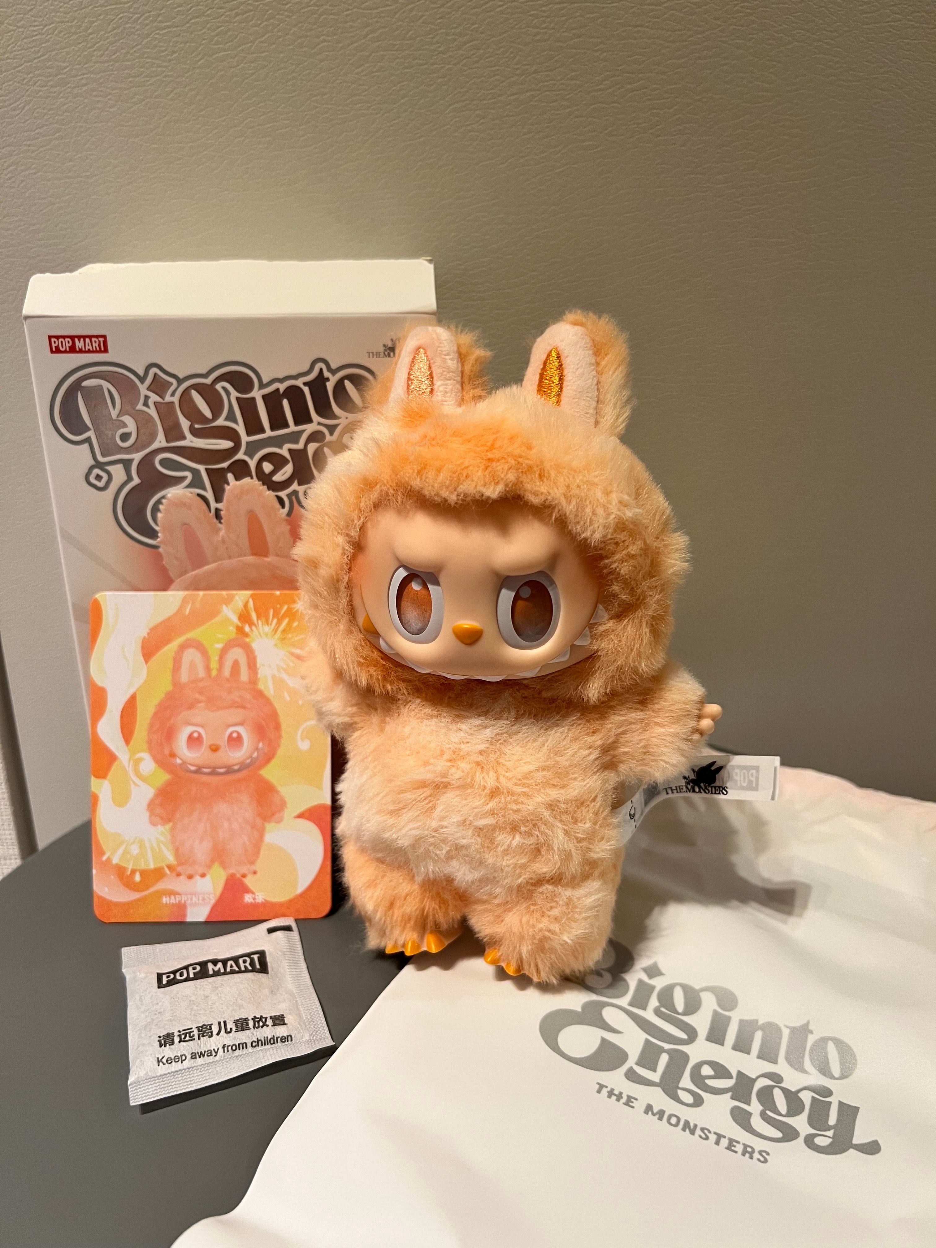 POP MART THE MONSTERS (LABUBU) Big into Energy Series Plush Pendant HAPPINESS