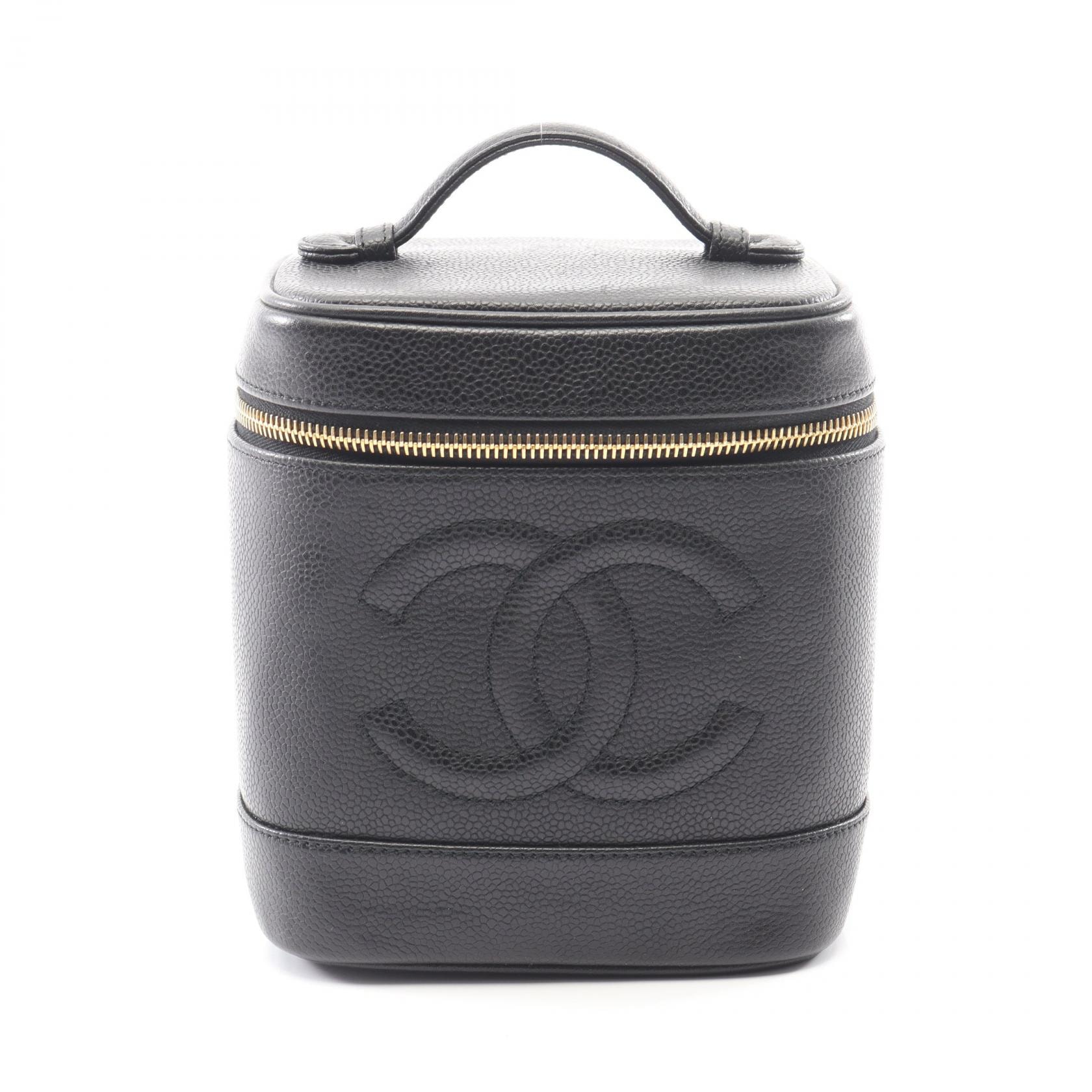 シャネル CHANEL ココマーク ハンドバッグ バッグ レザー グレインドカーフレザー レディース ブラック系 【中古】
