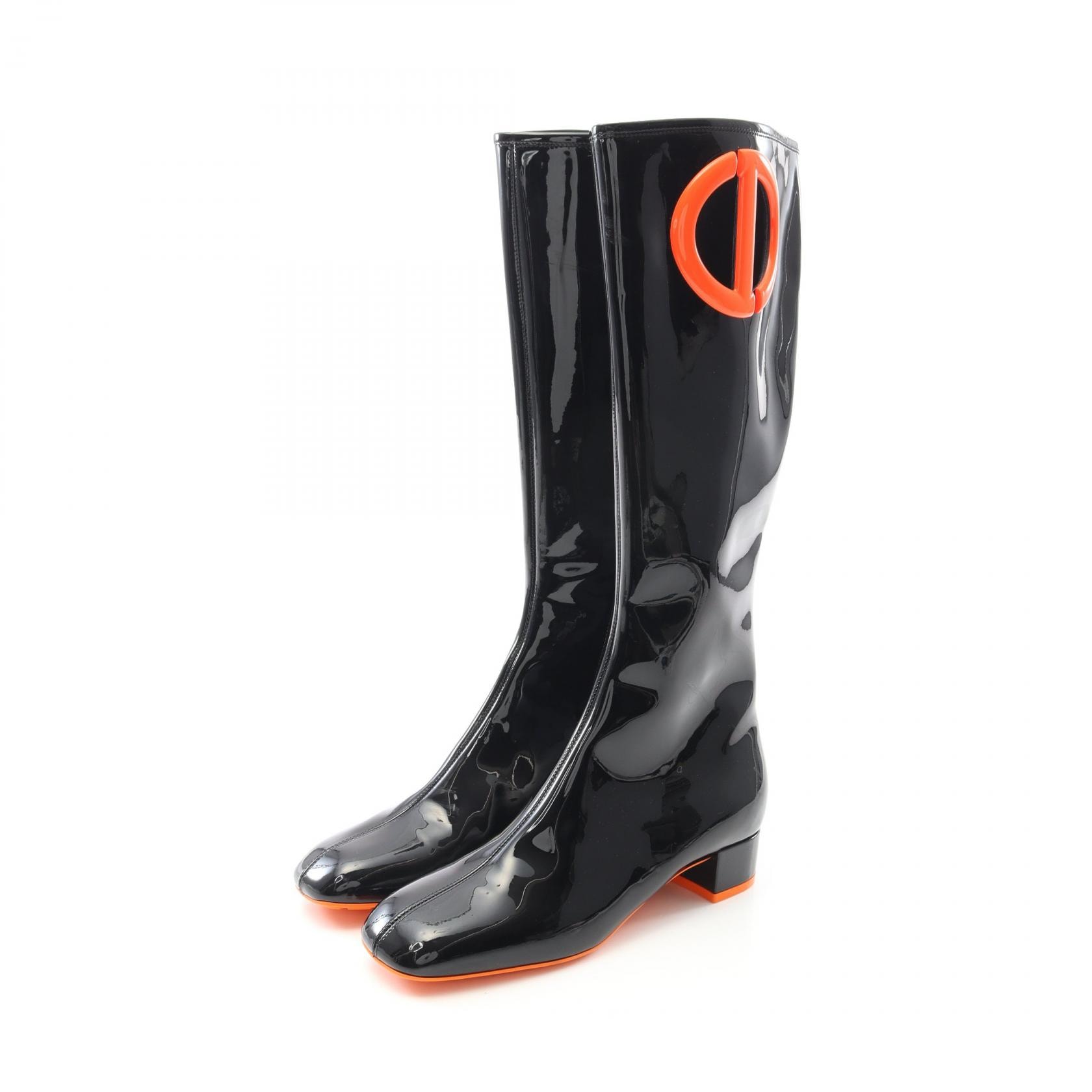 ディオール Dior CD ブーツ 靴 パテントレザー レディース ブラック系 / レッド系 【中古】