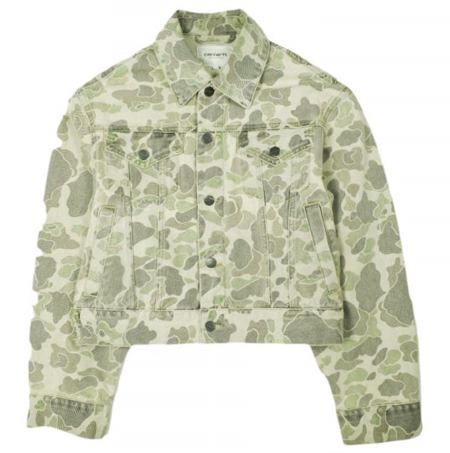 carhartt WIP カーハート ワークインプログレス 24AW W DUCK ORELL JACKET ウィメンズ ダックオレルジャケット I033890 XS Camo Duck Black Gジャン 3rd デニムジャケット アウター g26688