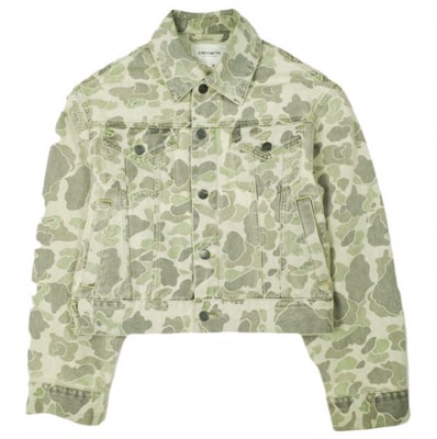 carhartt WIP カーハート ワークインプログレス 24AW W DUCK ORELL JACKET ウィメンズ ダックオレルジャケット I033890 XS Camo Duck Black Gジャン 3rd デニムジャケット アウター g26688