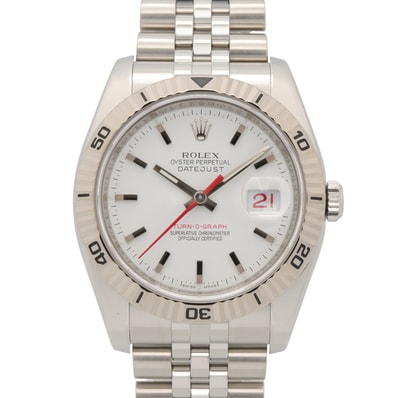 ロレックス ROLEX ターノグラフ D番 腕時計 時計 K18WG(ホワイトゴールド) ステンレススチール メンズ ホワイト系 116264 【中古】