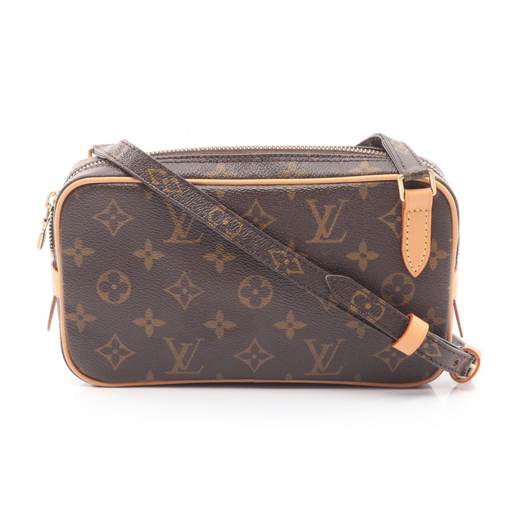 ルイ・ヴィトン LOUIS VUITTON マルリーバンドリエール ショルダーバッグ バッグ PVCコーティングキャンバス レザー モノグラム レディース ブラウン系 M51828 【中古】