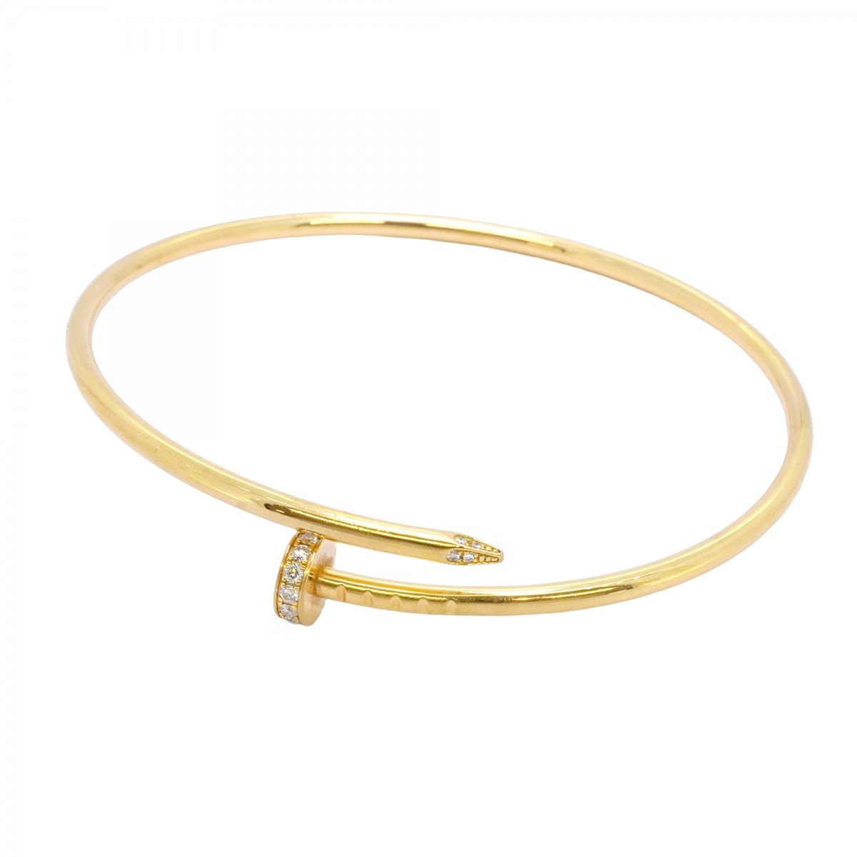 【6jdb0415-01】カルティエ バングル ジュストアンクル K18YG イエローゴールド ダイヤモンド【中古】レディース