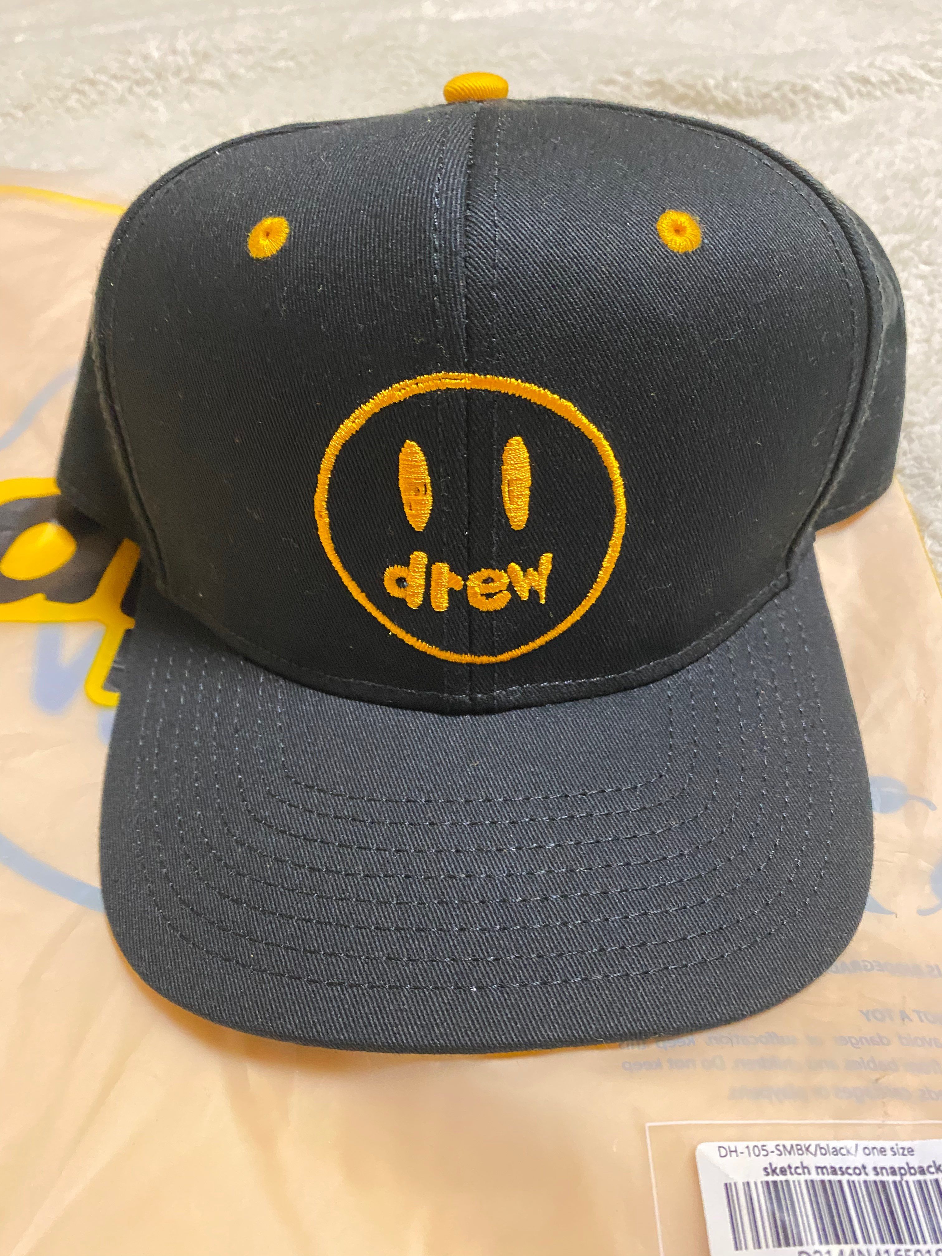 drew house sketch mascot snapback hat "Black"