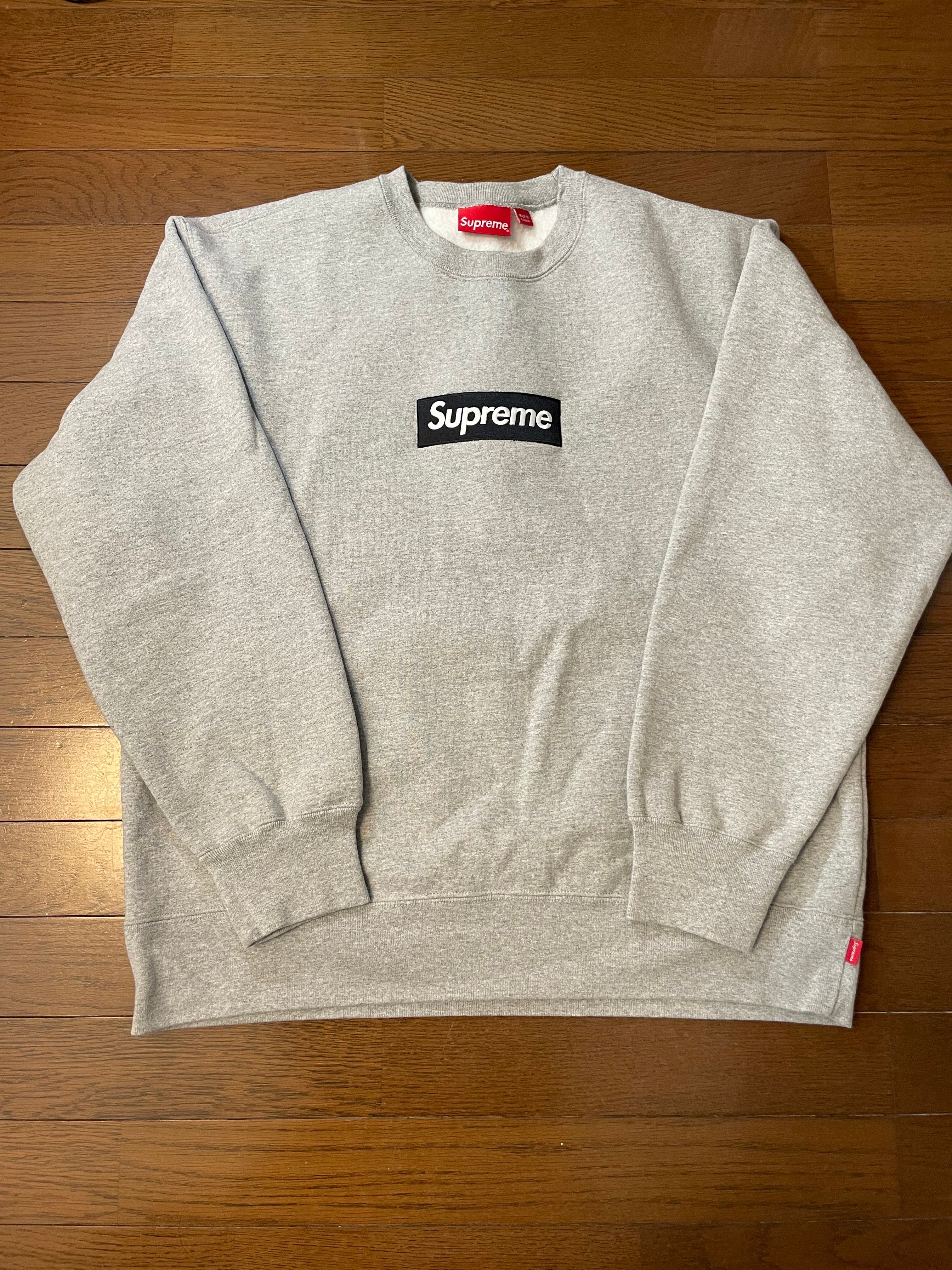 Supreme Box Logo Crewneck "Heather Grey" (22FW)