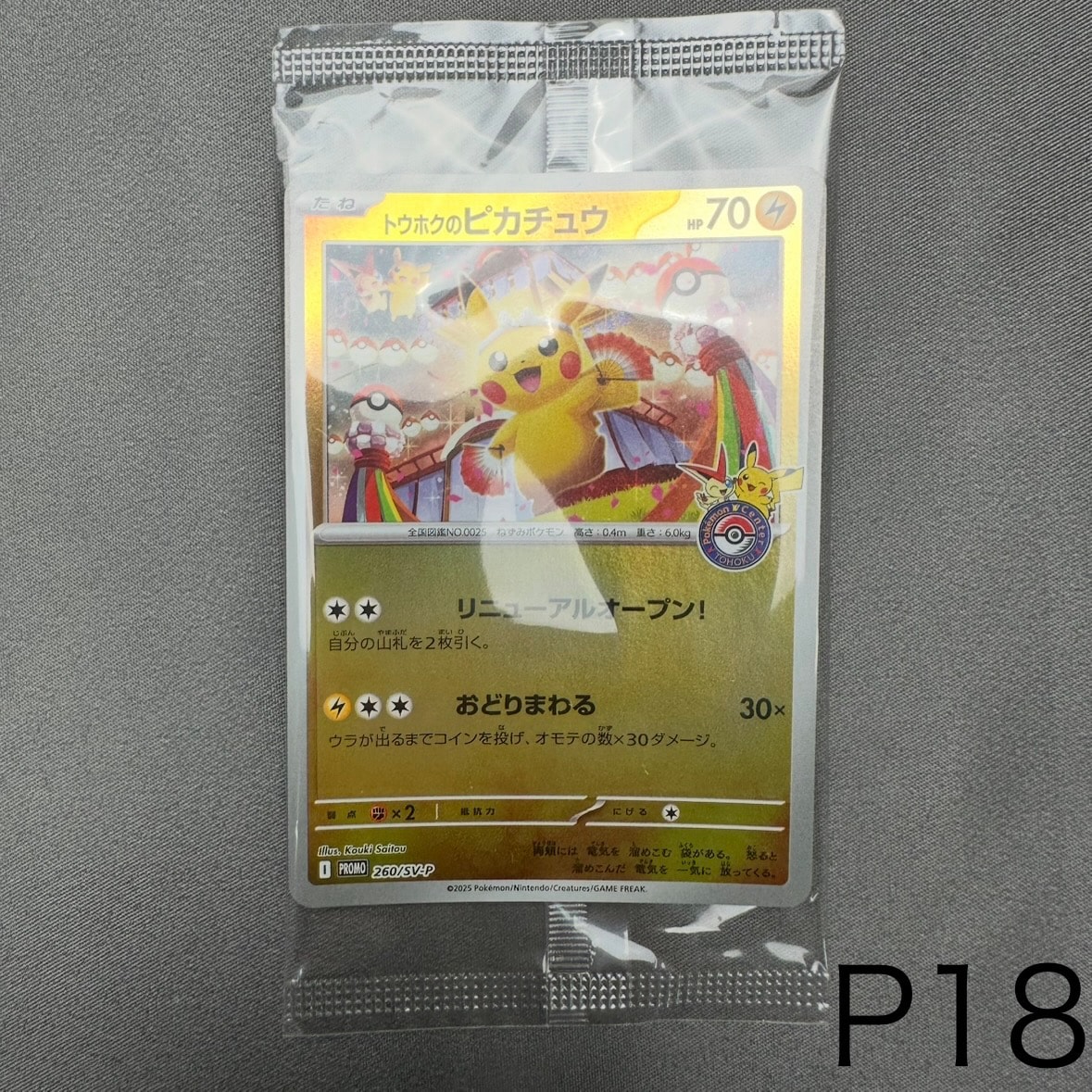 トウホクのピカチュウ P [SV-P 260](スペシャルBOX「ポケモンセンター