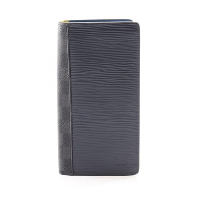 ルイ・ヴィトン LOUIS VUITTON ポルトフォイユ ブラザ エピ ダミエグラフィット 二つ折り長財布 財布 レザー PVC メンズ ネイビー系 / ブラック系 M67903 【中古】