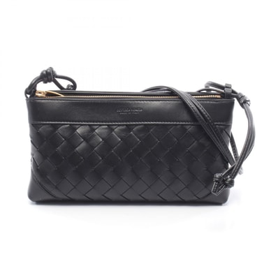 ボッテガヴェネタ BOTTEGA VENETA アンディアモ ポーチ イントレチャート ショルダーバッグ バッグ レザー レディース ブラック系 837574VCPP18425 【新品】