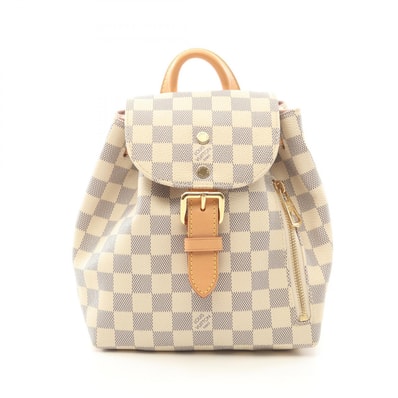 ルイ・ヴィトン LOUIS VUITTON スペロンBB ダミエアズール リュックサック バックパック バッグ PVCコーティングキャンバス レザー レディース ホワイト系 N44026 【中古】