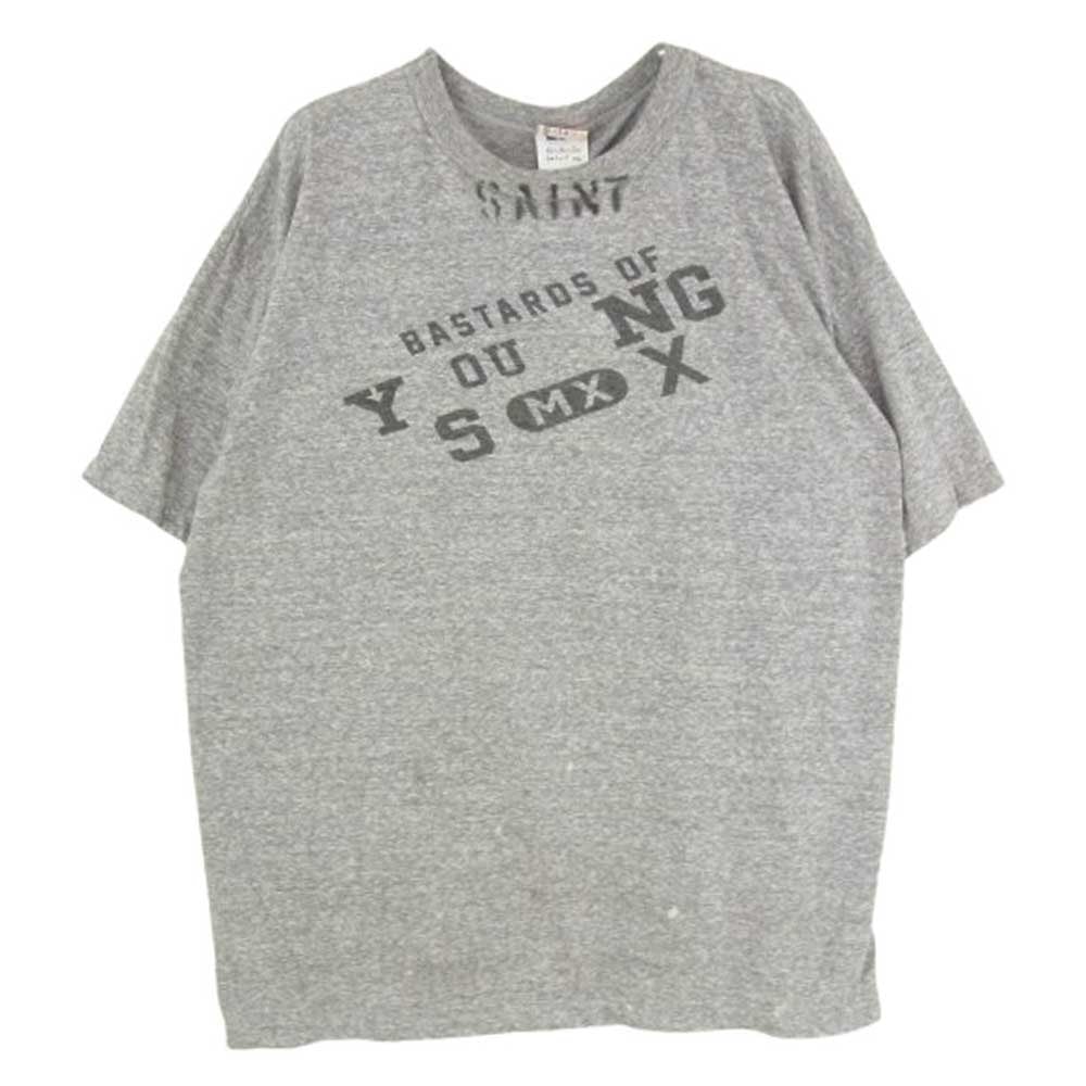 SAINT MICHAEL セントマイケル Tシャツ 25SS SM-HR8-0000-C37 × BerBerJin ベルベルジン BJ_SS YOUNG TEE ヤング プリント 半袖 Tシャツ グレー系 M【極上美品】【中古】