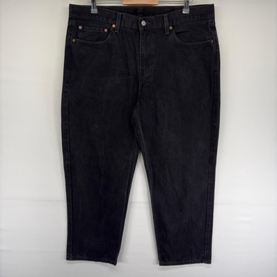 古着 リーバイス Levi's デニム パンツ 550 テーパード ジッパーフライ ブラックデニム ジーンズ ジーパン w40 L30 ブラック系 メンズ