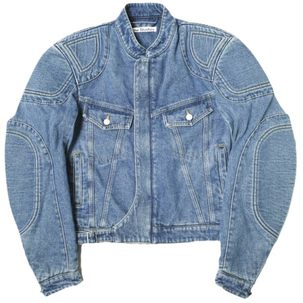 新品 Acne Studios アクネストゥディオズ 24SS イタリア製 BIKER DENIM JACKET バイカーデニムジャケット FN-MN-OUTW001115 44 MID BLUE Gジャン 定価217,800円 アウター g22060