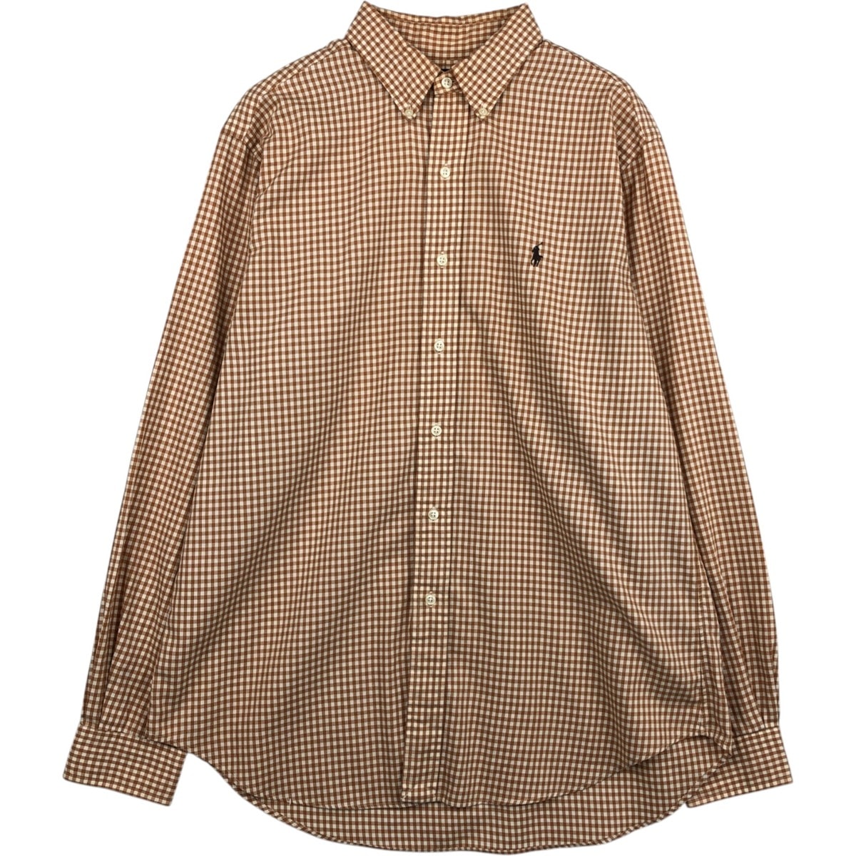古着 ラルフローレン Ralph Lauren CLASSIC FIT ギンガムチェック 長袖 ボタンダウンチェックシャツ メンズL相当/eaa629065