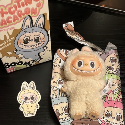 POP MART THE MONSTERS (LABUBU) Exciting Macaron Plush Series SOYMILK