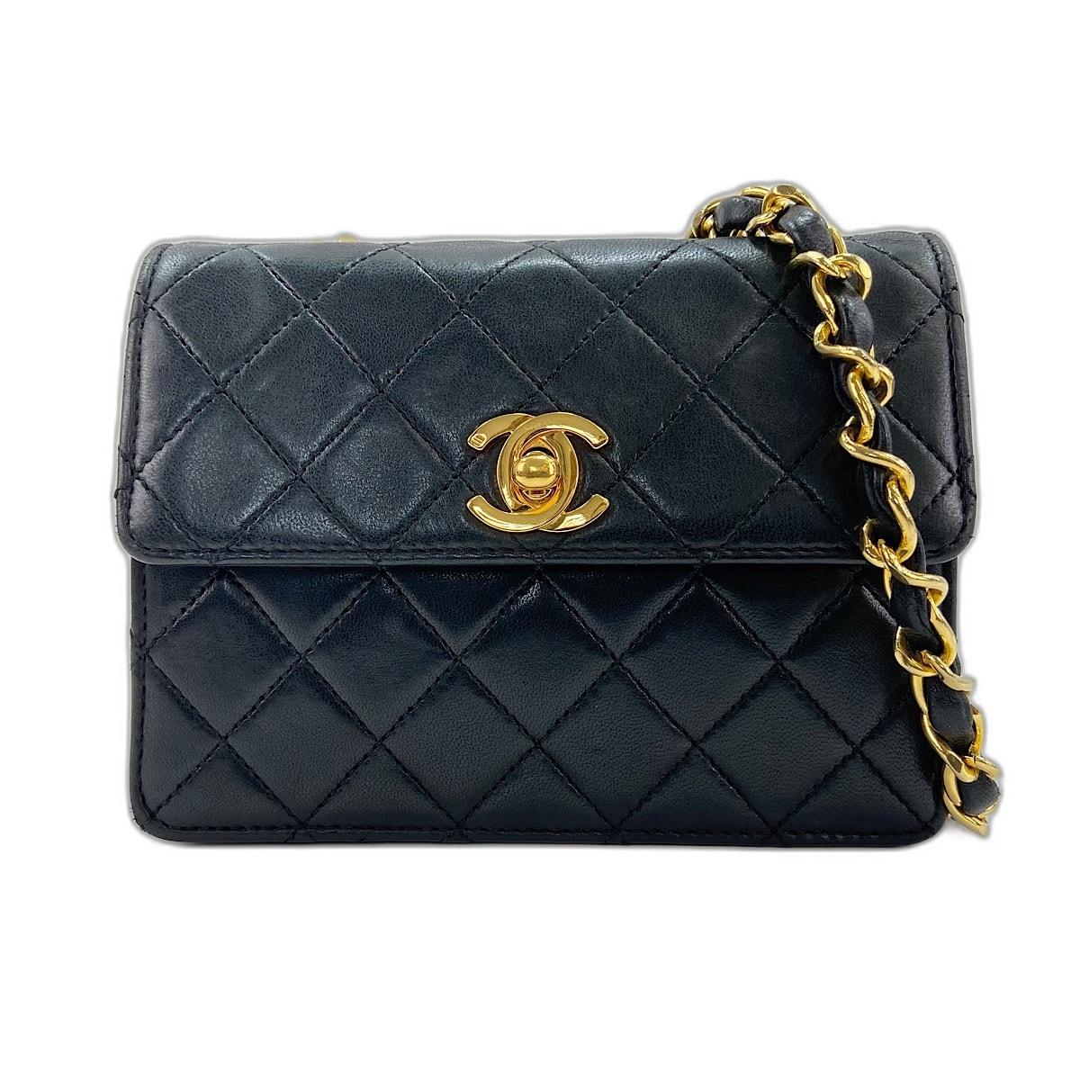 シャネル CHANEL ミニマトラッセ ショルダーバッグ ラムスキン【中古】