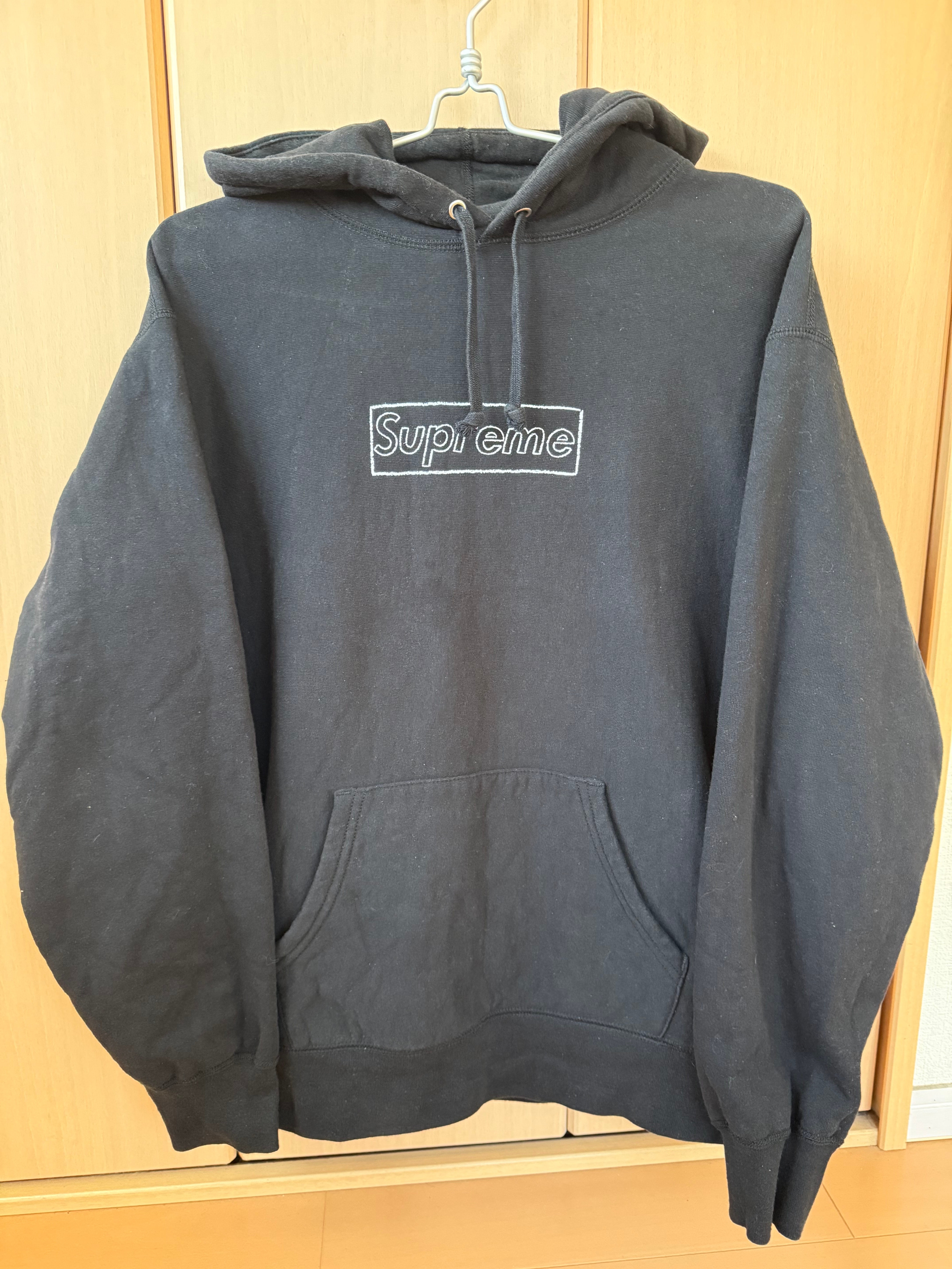 Supreme KAWS Chalk Logo Hooded Sweatshirt "Black"(2021)