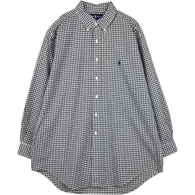 古着 ラルフローレン Ralph Lauren YARMOUTH ギンガムチェック 長袖 ボタンダウンチェックシャツ メンズXL相当/eaa678082