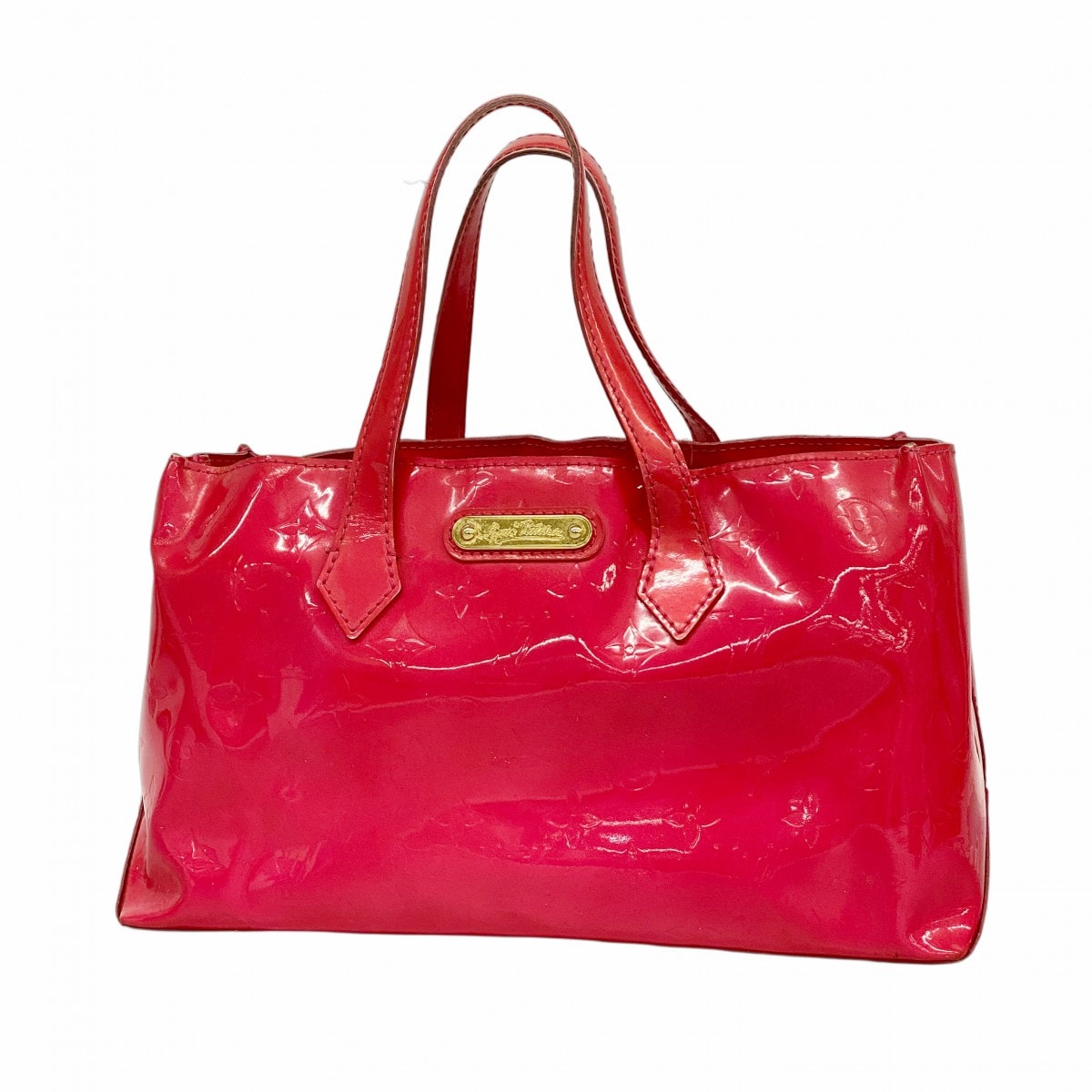 【6dd4841】ルイヴィトン ハンドバッグ ヴェルニ ウィルシャーPM M93643 ローズポップ 【中古】レディース