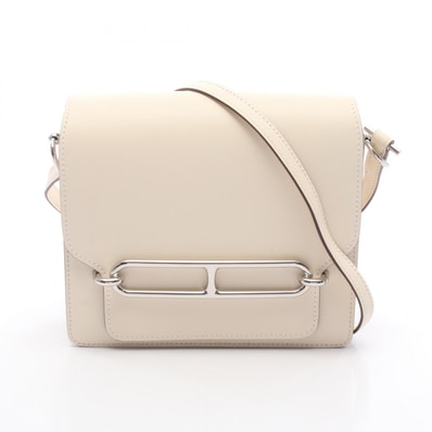 エルメス HERMES サック ロウリス ルリ ミニ ショルダーバッグ バッグ レザー カーフ(牛革) ヴォースイフト ヴォースイフト ナタ U刻印(2022年製造) レディース アイボリー系 079195CP 【中古】