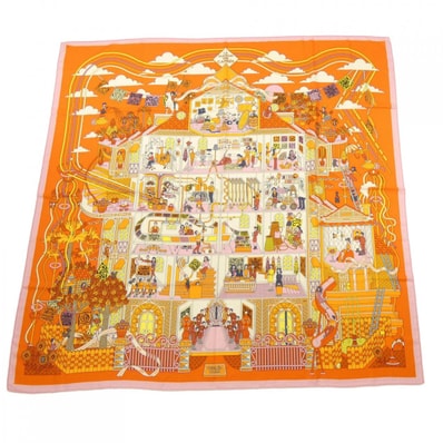 エルメス HERMES LA MAISON DES CARRES H242941S カレジェアン140 ショール